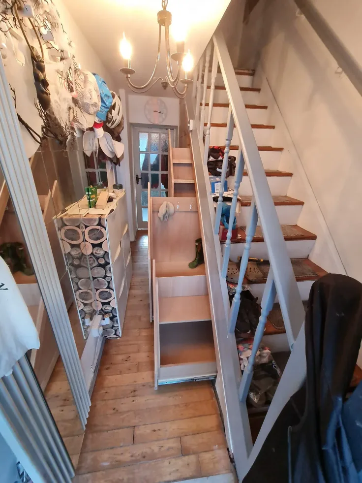 Professional 3 door fitted wardrobe installation inside an alcove space