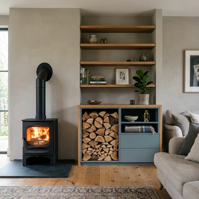 Alcove Log Store Unit