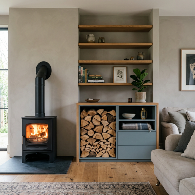 Alcove Log Store Unit