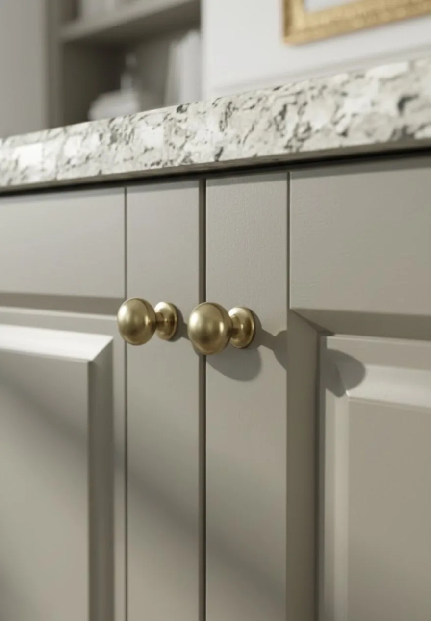 Clean white painted alcove storage units with open shelving