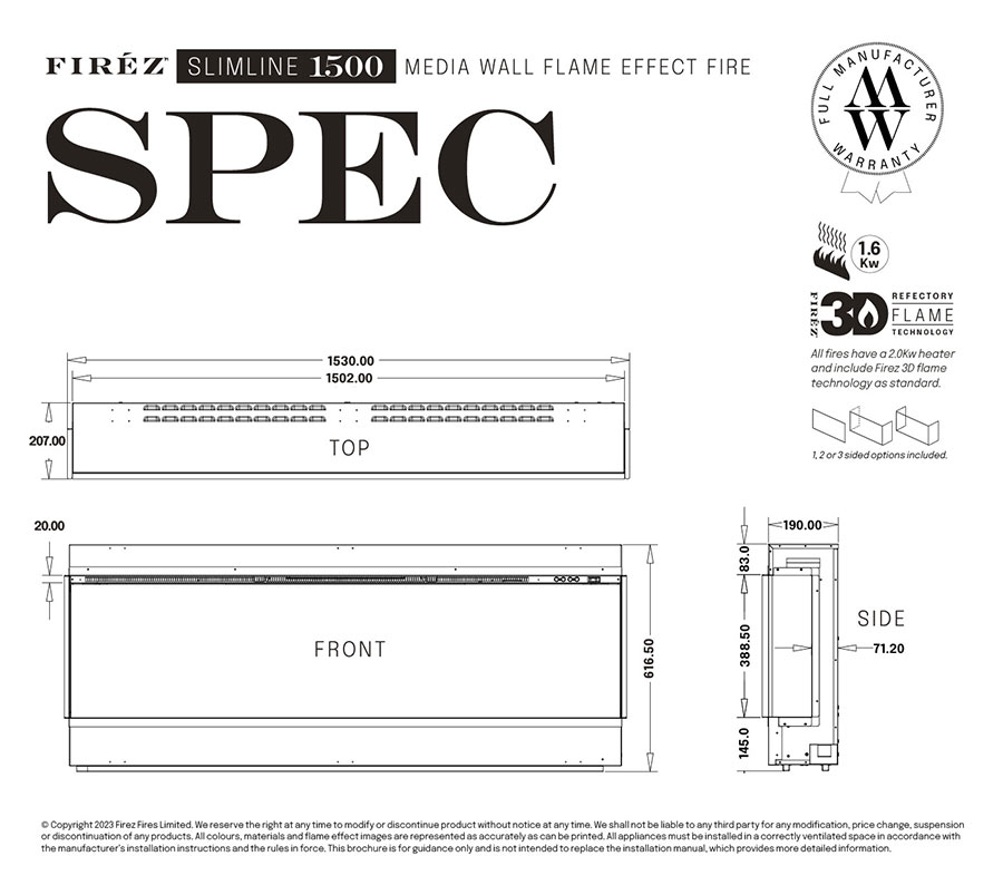 FIRÉZ 1500 Slimline gallery view