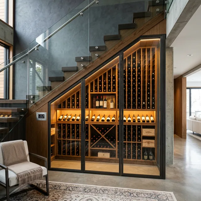 Under Stairs Wine Storage
